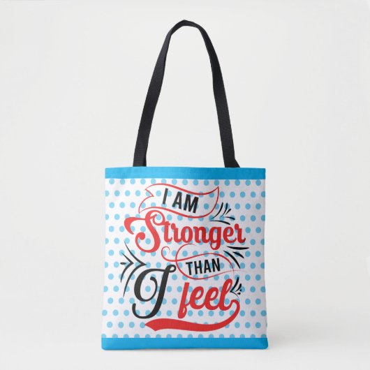 Retro sterker dan ik me voel tote bag (Voorkant)