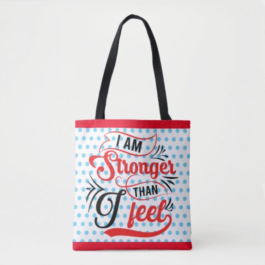 Retro sterker dan ik me voel tote bag (Voorkant)