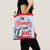Retro sterker dan ik me voel tote bag (Dichtbij)