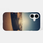 Retro Sterre Landschapswoestijn iPhone 16 Hoesje (Achterkant horizontaal)