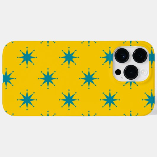 Retro sterren Case-Mate iPhone case (Achterkant (horizontaal))