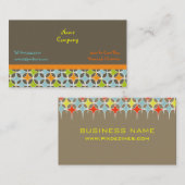 Retro sterren designkaarten visitekaartje (Voorkant / Achterkant)