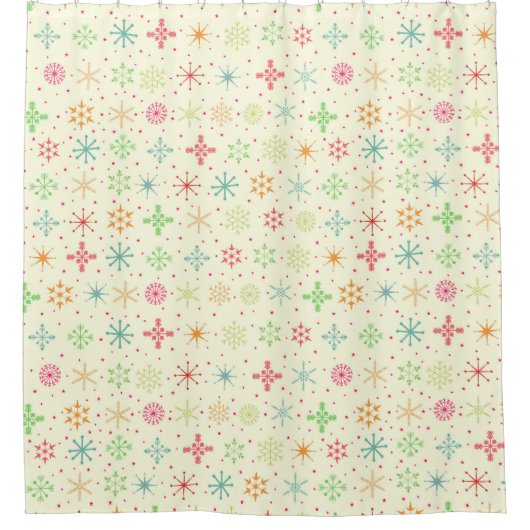 Retro sterren douchegordijn (Voorkant)