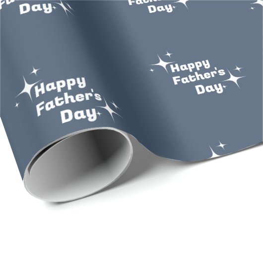 Retro sterren "Happy Vaderdag" inpakpapier (Rol Hoek)