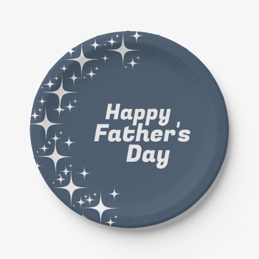 Retro sterren "Happy Vaderdag" Papieren Bordje (Voorkant)