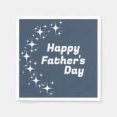 Retro sterren "Happy Vaderdag" Servet (Voorkant)