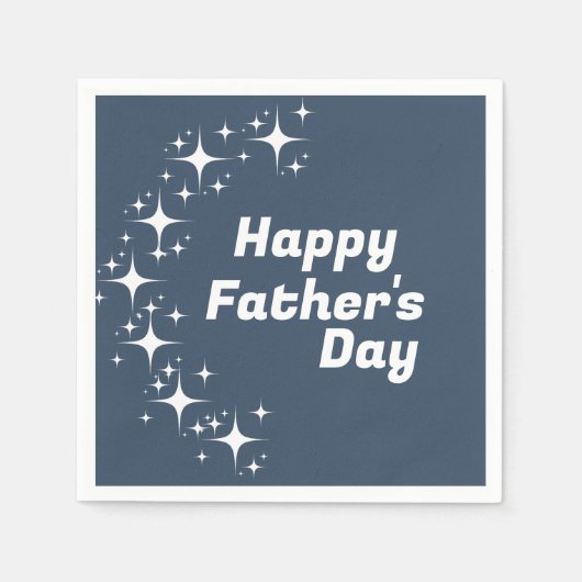 Retro sterren "Happy Vaderdag" Servet (Voorkant)