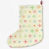 Retro Sterren Kous Grote Kerstsok (Achterkant)