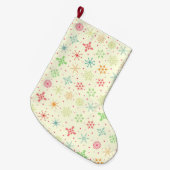 Retro Sterren Kous Grote Kerstsok (Voorkant (Hangend))