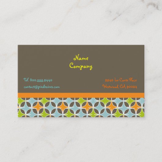 Retro sterren ontwerp profielkaarten visitekaartje (Voorkant)