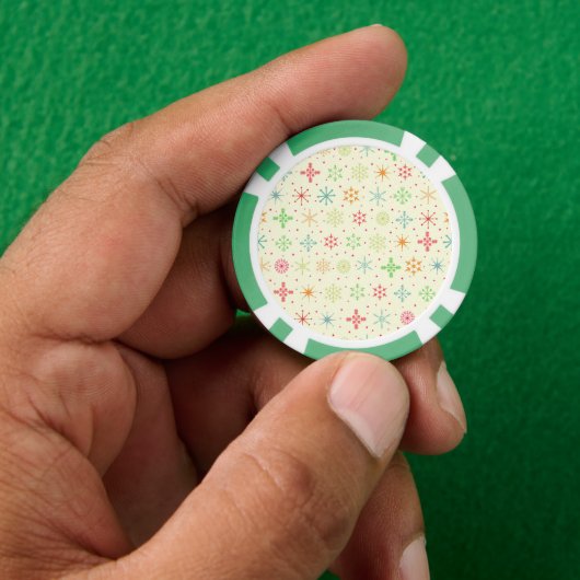 Retro sterren poker chips (Hand)
