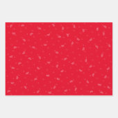 Retro sterren rood Vrolijk Kerstfeest Inpakpapier Vel (Voorkant 2)