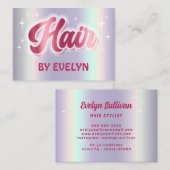 Retro sterren script faux folie haarstylist visitekaartje (Voorkant / Achterkant)