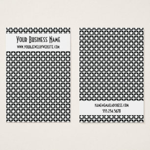 Retro sterrenpatronen BW oorbiedhouders displaykaa Visitekaartjes