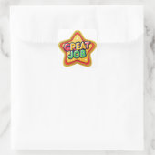 Retro Stervormige Grote Job Achievement Sticker (Tas)