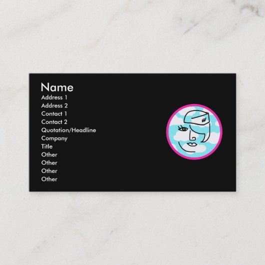 Retro Stewardess Visitekaartjes (Voorkant)