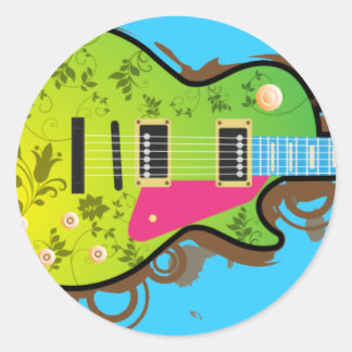 Retro Sticker - gitaar