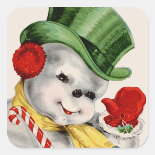 Retro  sticker kerstfeestdag (Voorkant)