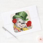 Retro  sticker kerstfeestdag (Envelop)