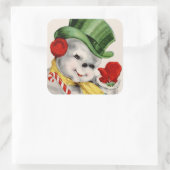 Retro  sticker kerstfeestdag (Tas)