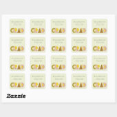 Retro sticker met adres retourlabel Grad Afstudere (Vel)