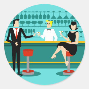 Retro Stickers van de Cocktailbar