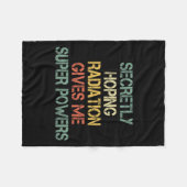 Retro stiekem hopen dat straling me superkracht ge fleece deken (Voorkant (Horizontaal))