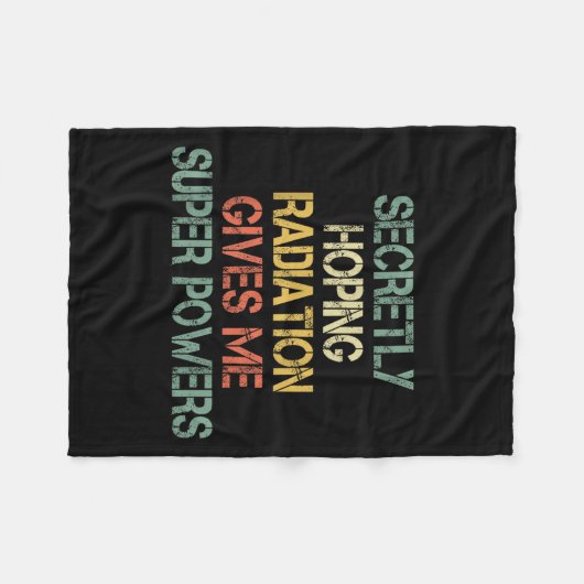 Retro stiekem hopen dat straling me superkracht ge fleece deken (Voorkant (Horizontaal))