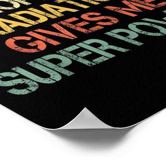 Retro stiekem hopen dat straling me superkracht ge poster (Hoek)