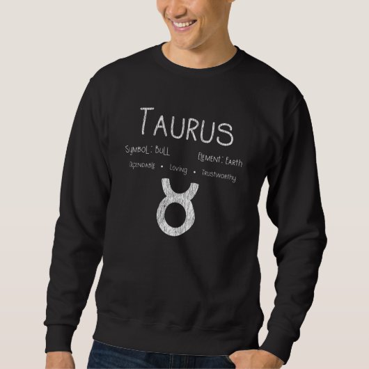 Retro Stier Zodiac Stier Aarde Astrologie Cadeau Trui (Voorkant)