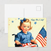 Retro stijl 4 juli Briefkaart (Voorkant / Achterkant)