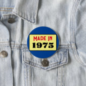 Retro stijl 50ste verjaardag badge 1975 ronde button 7,6 cm (In situ)