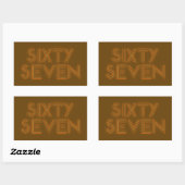 Retro Stijl 67 Rechthoekige Sticker (Vel)