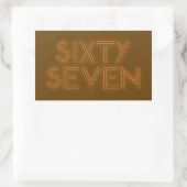 Retro Stijl 67 Rechthoekige Sticker (Tas)