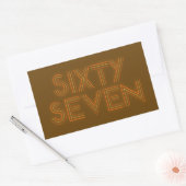 Retro Stijl 67 Rechthoekige Sticker (Envelop)