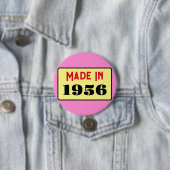 Retro stijl 70ste verjaardag badge 1956 ronde button 7,6 cm (In situ)