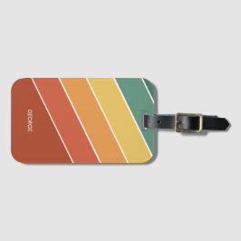 Retro stijl 80s naam bagagelabel