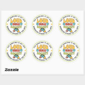 Retro stijl aanpasbare tapdansstudio ronde sticker (Vel)