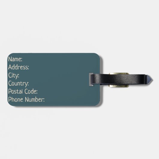 Retro stijl abstract zonsondergang landschap bagagelabel (Achterkant horizontaal)