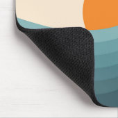 Retro stijl abstract zonsondergang landschap muismat (Hoek)