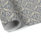 Retro stijl: Abstracte bloemennaadloos Cadeaupapier (Rol Hoek)