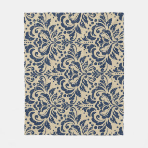 Retro stijl: Abstracte bloemennaadloos Fleece Deken