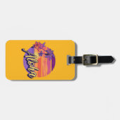 Retro stijl "Aloha" tekst ontwerp Bagagelabel (Voorkant horizontaal)