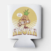 Retro stijl "Aloha" tekst ontwerp Blikjeskoeler (Achterkant)