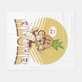 Retro stijl "Aloha" tekst ontwerp Fleece Deken (Voorkant (Horizontaal))