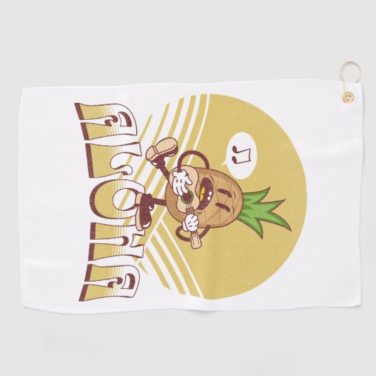 Retro stijl "Aloha" tekst ontwerp Golfhanddoek (Horizontaal)