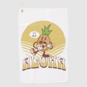 Retro stijl "Aloha" tekst ontwerp Golfhanddoek (Voorkant)