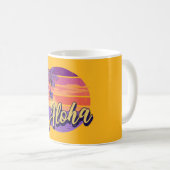 Retro stijl "Aloha" tekst ontwerp Koffiemok (Voorkant rechts)
