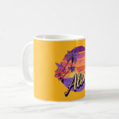 Retro stijl "Aloha" tekst ontwerp Koffiemok (Voorkant links)