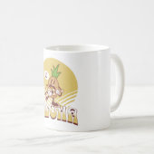 Retro stijl "Aloha" tekst ontwerp Koffiemok (Voorkant rechts)